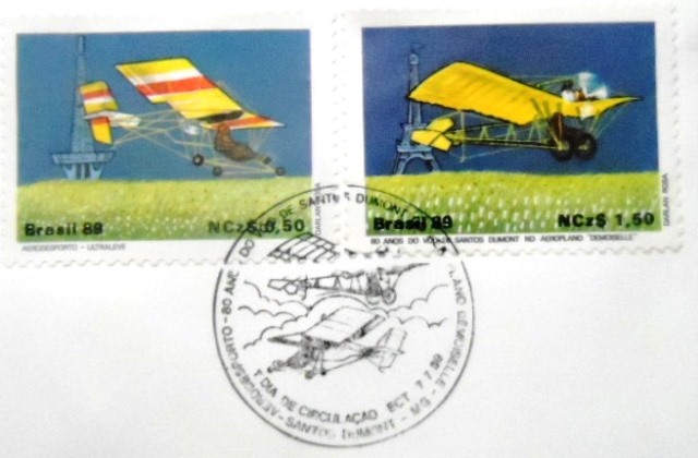 FDC Oficial nº 472 de 1989 Santos Dumont