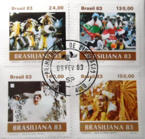 Envelope FDC Oficial de 1983 Carnaval Brasileiro