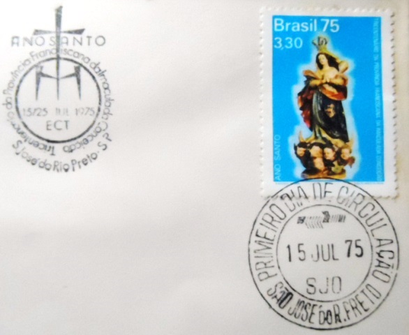 FDC Oficial nº 71 de 1975 Ano Santo e Província