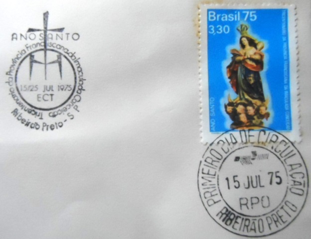 FDC Oficial nº 71 de 1975 Ano Santo e Província