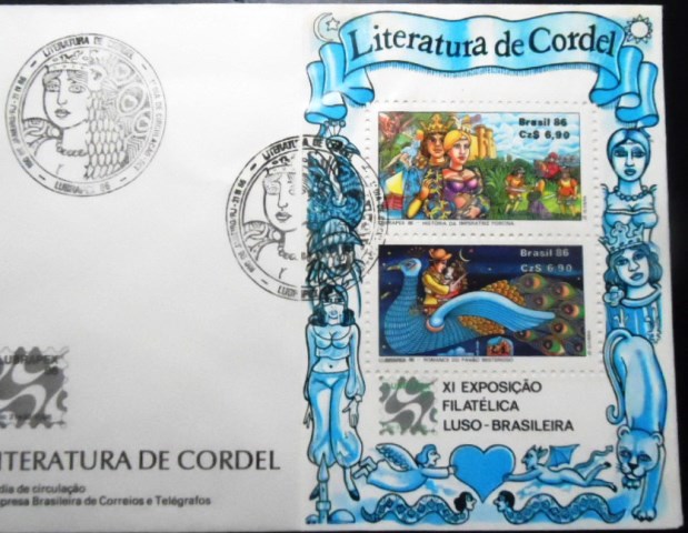 FDC oficial nº 412 de 1986 Literatura de Cordel