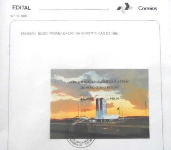 Edital de Lançamento nº 16 de 1988 Constituição de 1988