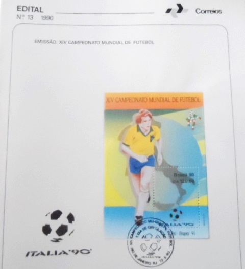 Edital de Lançamento nº 13 de 1990 Mundial Itália 90