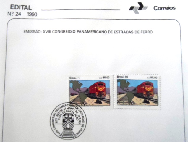 Edital de Lançamento nº24 de 1990 Congresso Estradas de Ferro