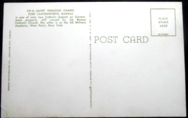 Cartão postal dos Estados Unidos Saint Ignatius Chapel