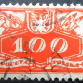 1920 - Face Value below Coat of Arms 100