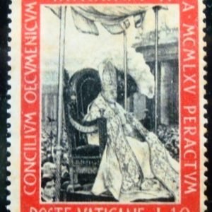 Selo postal do Vaticano de 1966 John XXIII