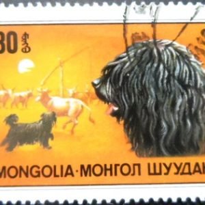 Selo postal da Mongólia de 1978 Puli