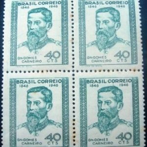 Quadra de selos comemorativos emitidos em 1946 - C 225 N