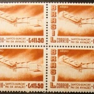 Quadra de selos postais aéreos do Brasil de 1956 - A 84 N