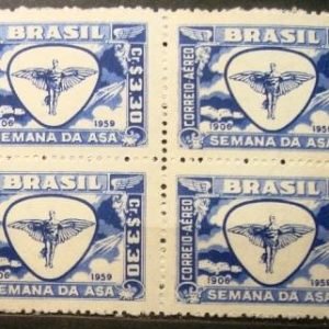 Quadra de selos aéreos de 1959 Brasil Semana da Asa - A 988 N