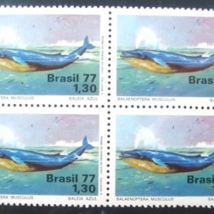 Quadra de selos postais do Brasil de 1977 Meio Ambiente