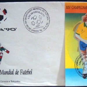 FDC Oficial nº 501 de 1990 Mundial Itália 90