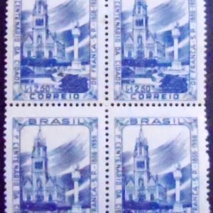 Quadra de selos postais comemorativos de 1956