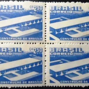 Quadra de selos postais do Brasil de 1958 Brasília