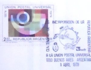 Folhinha Comemorativo de 1974 Centenário da Argentina na U.P.U.