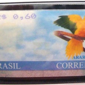 Selo etiqueta do Brasil de 2000 Ararajuba 0,60