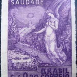 Selo postal Comemorativo de 1945 Saudades