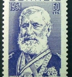 Selo postal Comemorativo do Brasil de 1954 - C 349