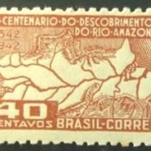 Selo postal de 1943 Rio Amazonas