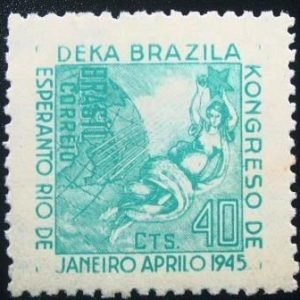 Selo postal de 1945 Esperanto