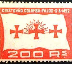 Selo postal do Brasil de 1933 Dia da Raça N