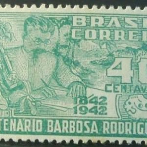 Selo postal de 1943 J. Barbosa Rodrigues