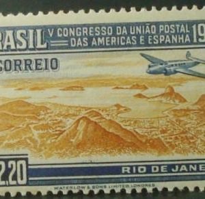 Selo postal Comemorativo do Brasil de 1946 - C 219 M