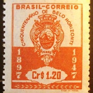 Selo postal comemorativo do Brasil de 1947 - C 236 M