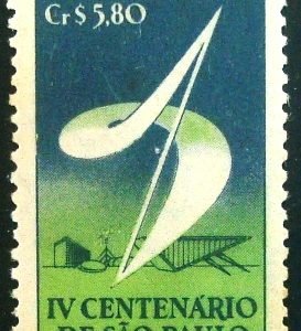 Selo postal comemorativo do Brasil de 1953 - C 295 M