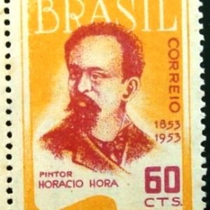 Selo postal do Brasil de 1953 Horácio Hora M