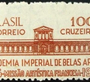 Selo postal do Brasil de 1966 Missão Artística Francesa