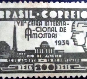 Selo postal comemorativo do Brasil de 1934 C 66