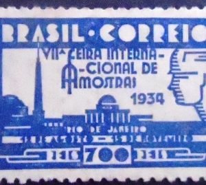 Selo postal comemorativo do Brasil emitido em 1934 - C 68 N