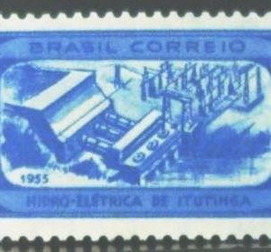 Selo postal de 1955 Usina de Itutinga