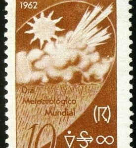 Selo postal do Brasil de 1962 Dia do Meteorológico