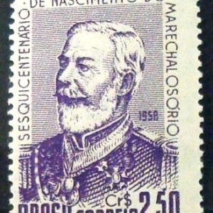Selo postal do Brasil de 1958 Marechal Osório