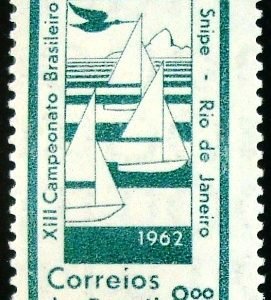 Selo postal do Brasil de 1962 Campeonato Brasileiro de Vela