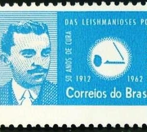 Selo postal do Brasil de 1962 Gaspar Viana