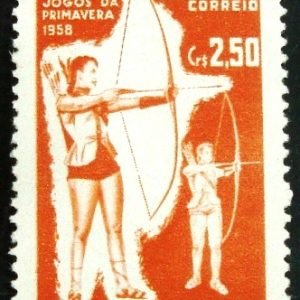 Selo postal do Brasil de 1958 Jogos da Primavera