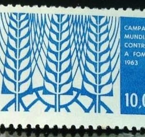 Selo postal do Brasil de 1963 Campanha Contra Fome