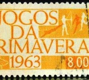 Selo postal do Brasil de 1963 Jogos da Primavera 63 - C 500 U