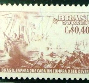 Selo postal de 1954 Almirante Barroso