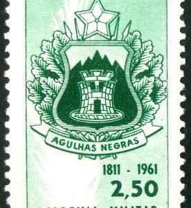 Selo postal do Brasil de 1961 Agulhas Negras