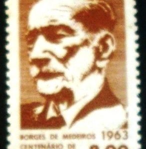 Selo postal do Brasil de 1963 Antônio A. Borges Medeiros