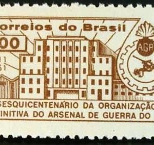 Selo postal do Brasil de 1961 Arsenal de Guerra