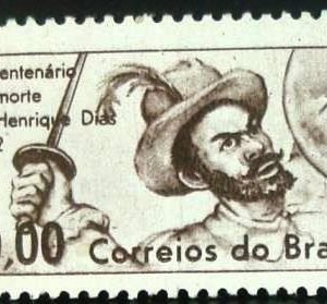 Selo postal do Brasil de 1962 Henrique Dias