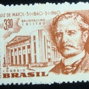 Selo postal do Brasil de 1960 Luiz de Matos