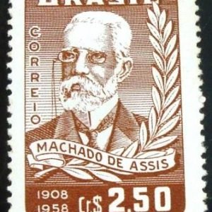 Selo postal do Brasil de 1958 Machado de Assis