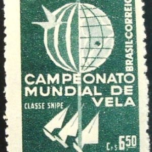 Selo postal de 1959 Mundial de Vela